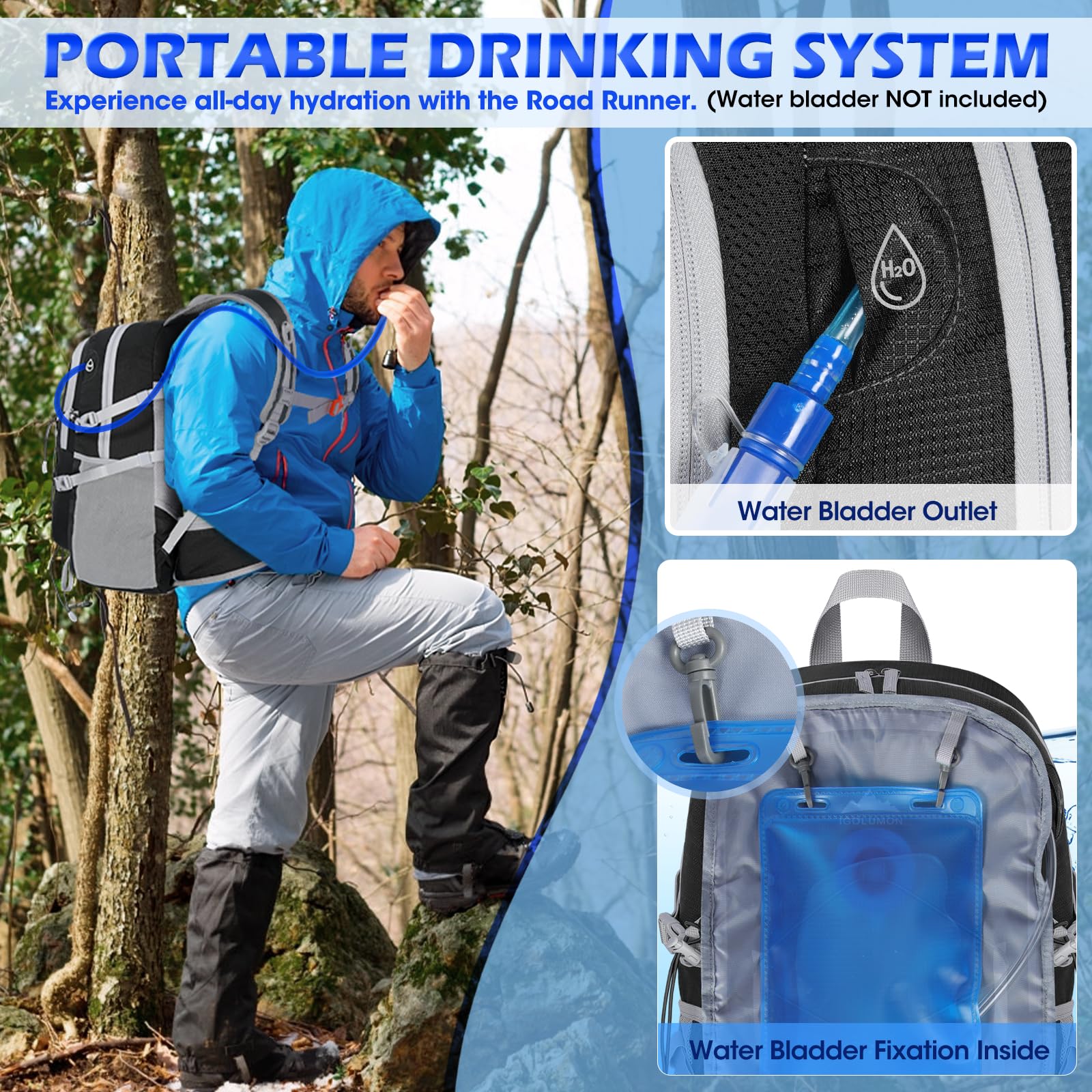 Foto 5 pulgar | Mochila De Senderismo Igolumon 40l Impermeable Ligera Negra - Venta Internacional.