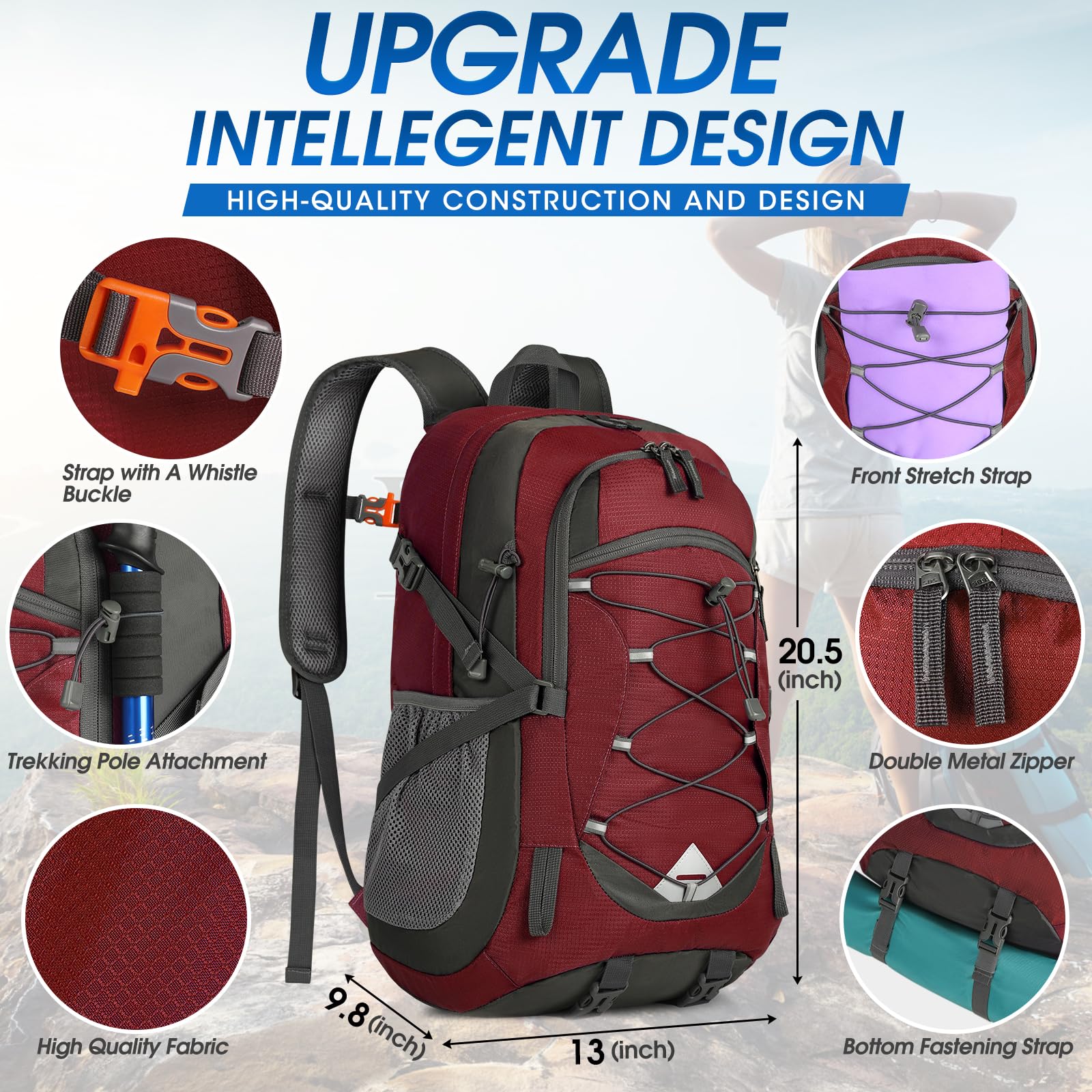Foto 3 pulgar | Mochila Igolumon Ligera Plegable 40l Impermeable Roja - Venta Internacional.