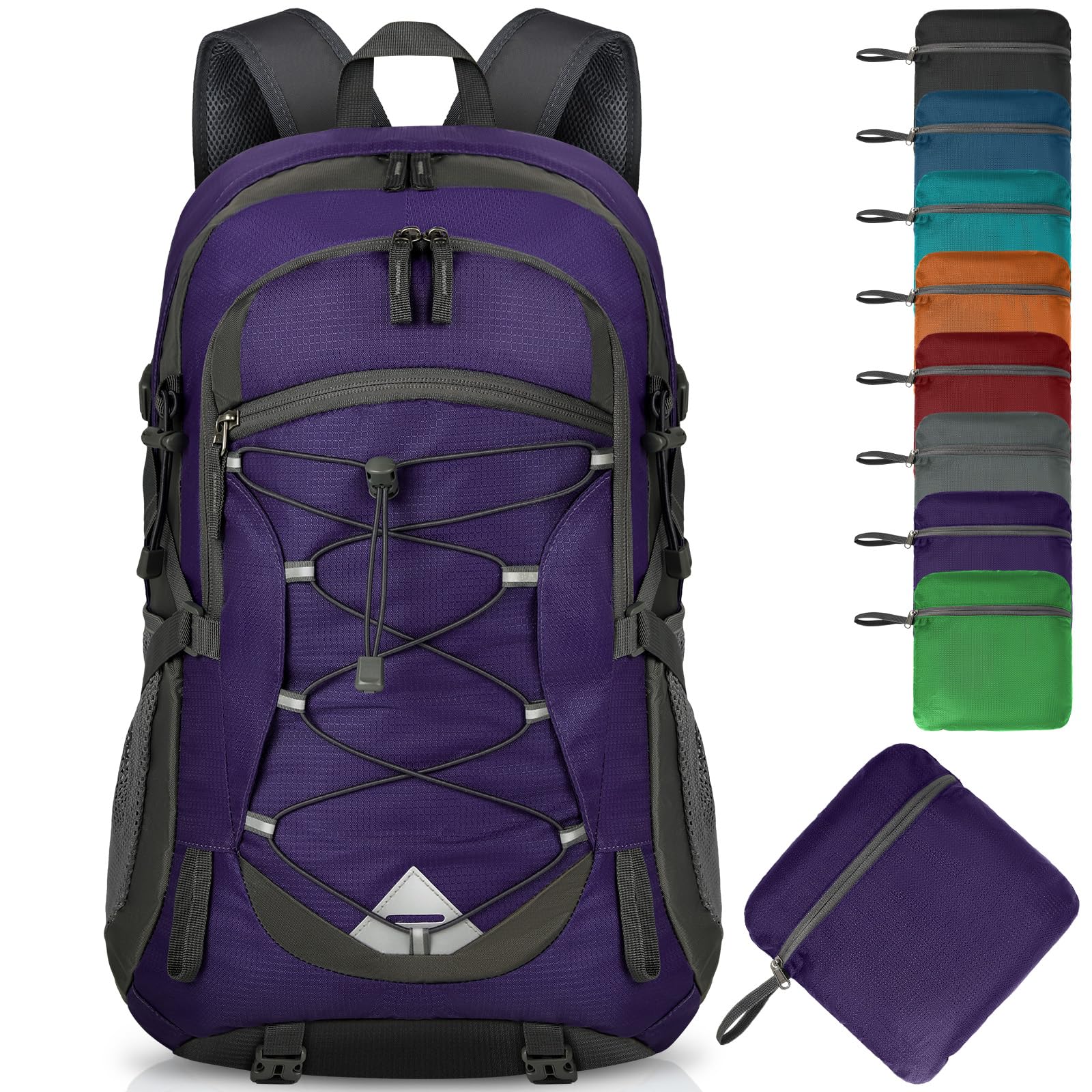 Foto 2 pulgar | Mochila De Senderismo Igolumon, Ligera, 40 L, Impermeable, Color Morado - Venta Internacional.