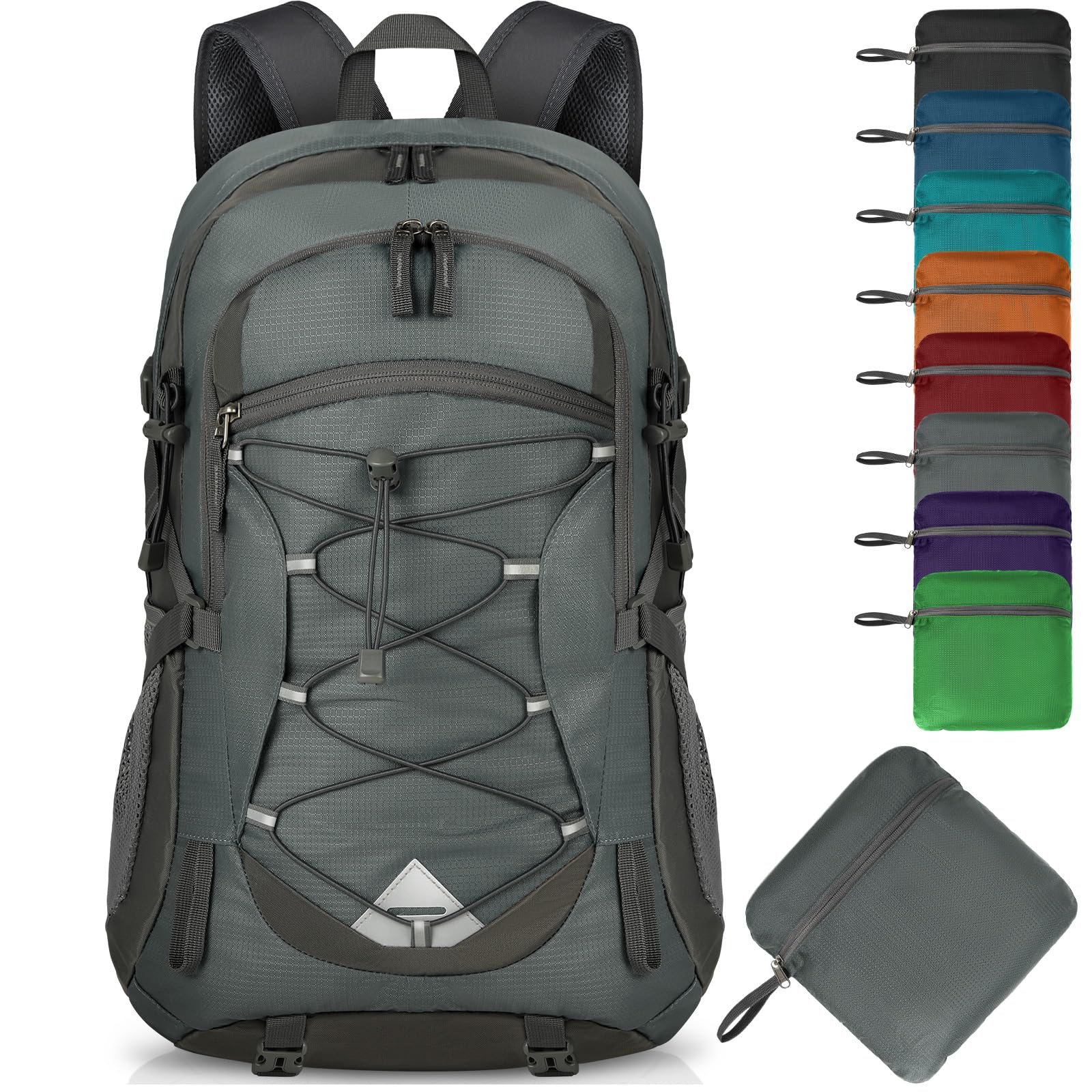 Foto 2 pulgar | Mochila De Senderismo Igolumon, Ligera, 40 L, Impermeable, Gris - Venta Internacional.