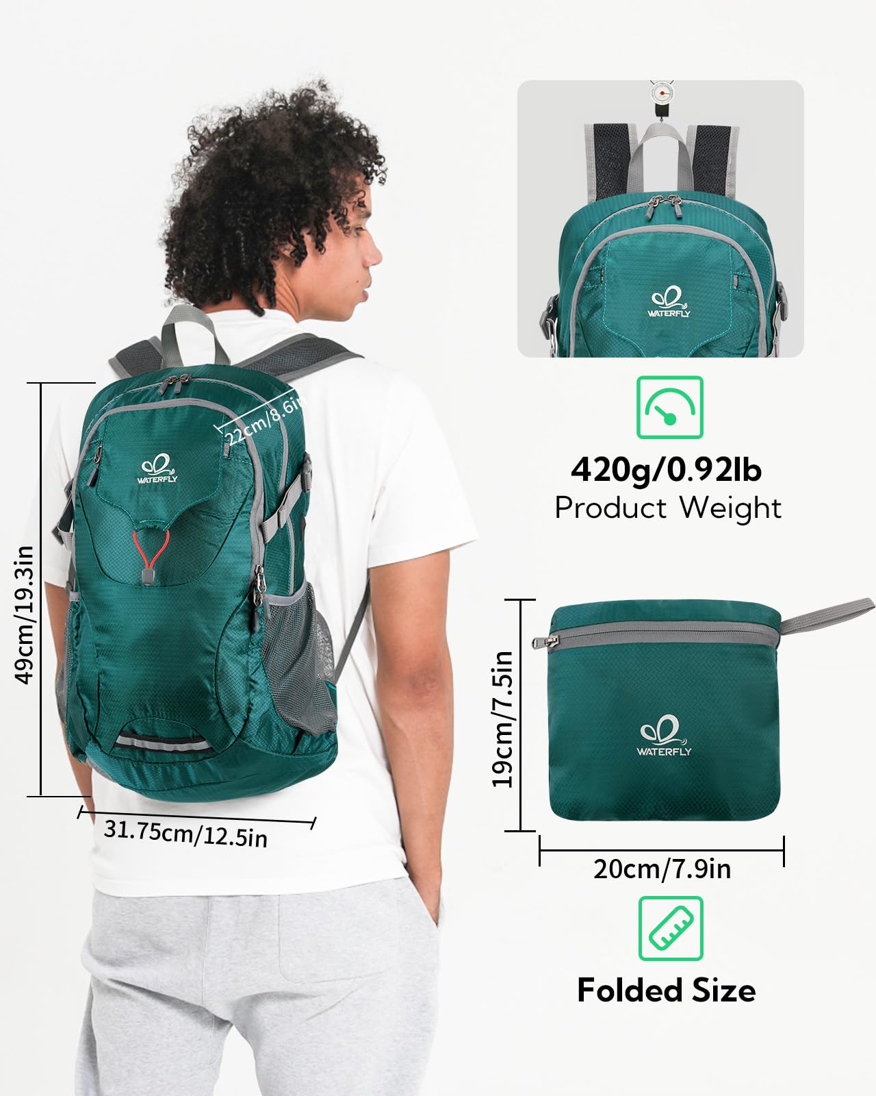 Foto 3 pulgar | Mochila Waterfly Para Acampar Y Senderismo, 30 L, Impermeable Y Ligera - Venta Internacional.