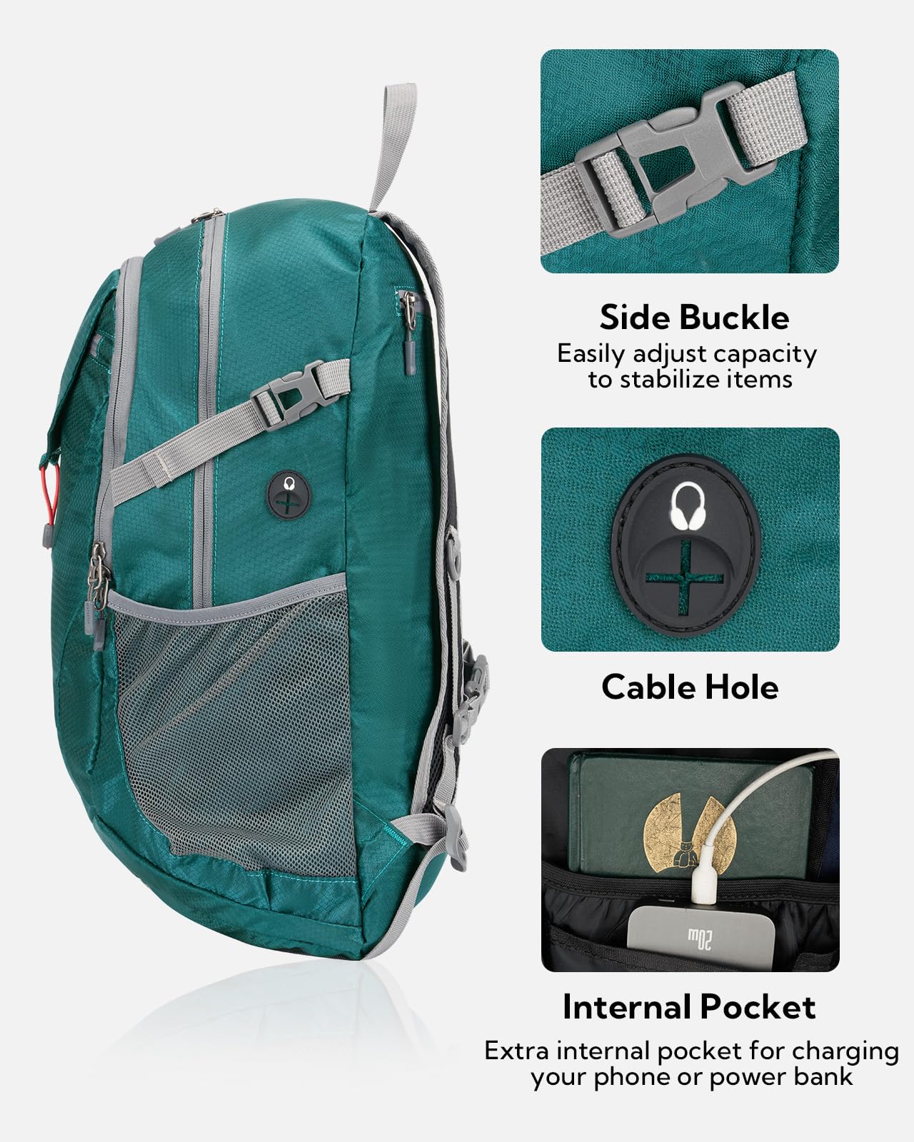 Foto 5 pulgar | Mochila Waterfly Para Acampar Y Senderismo, 30 L, Impermeable Y Ligera - Venta Internacional.