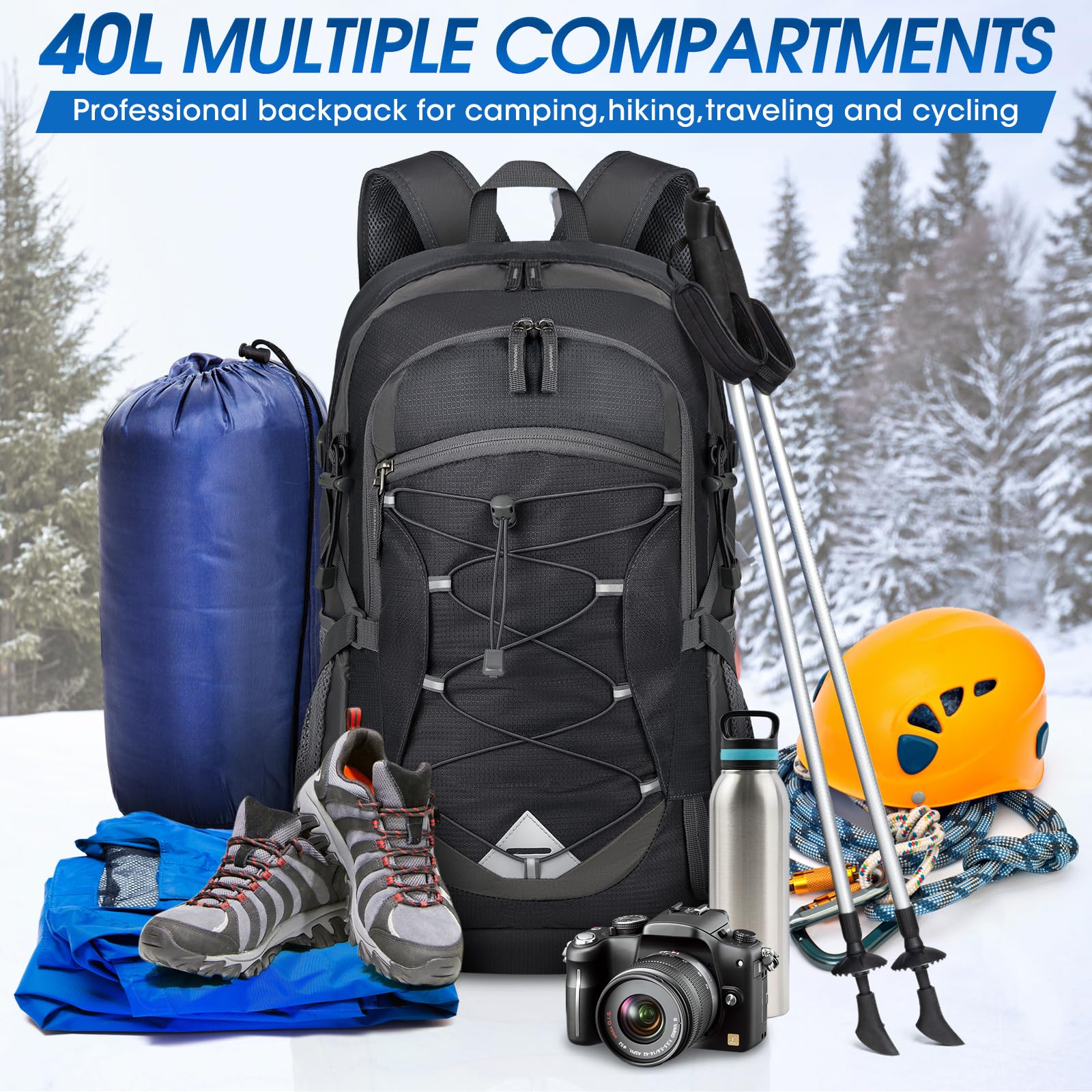 Foto 8 pulgar | Mochila De Senderismo Igolumon 40l Impermeable Para Hombre Y Mujer - Venta Internacional.