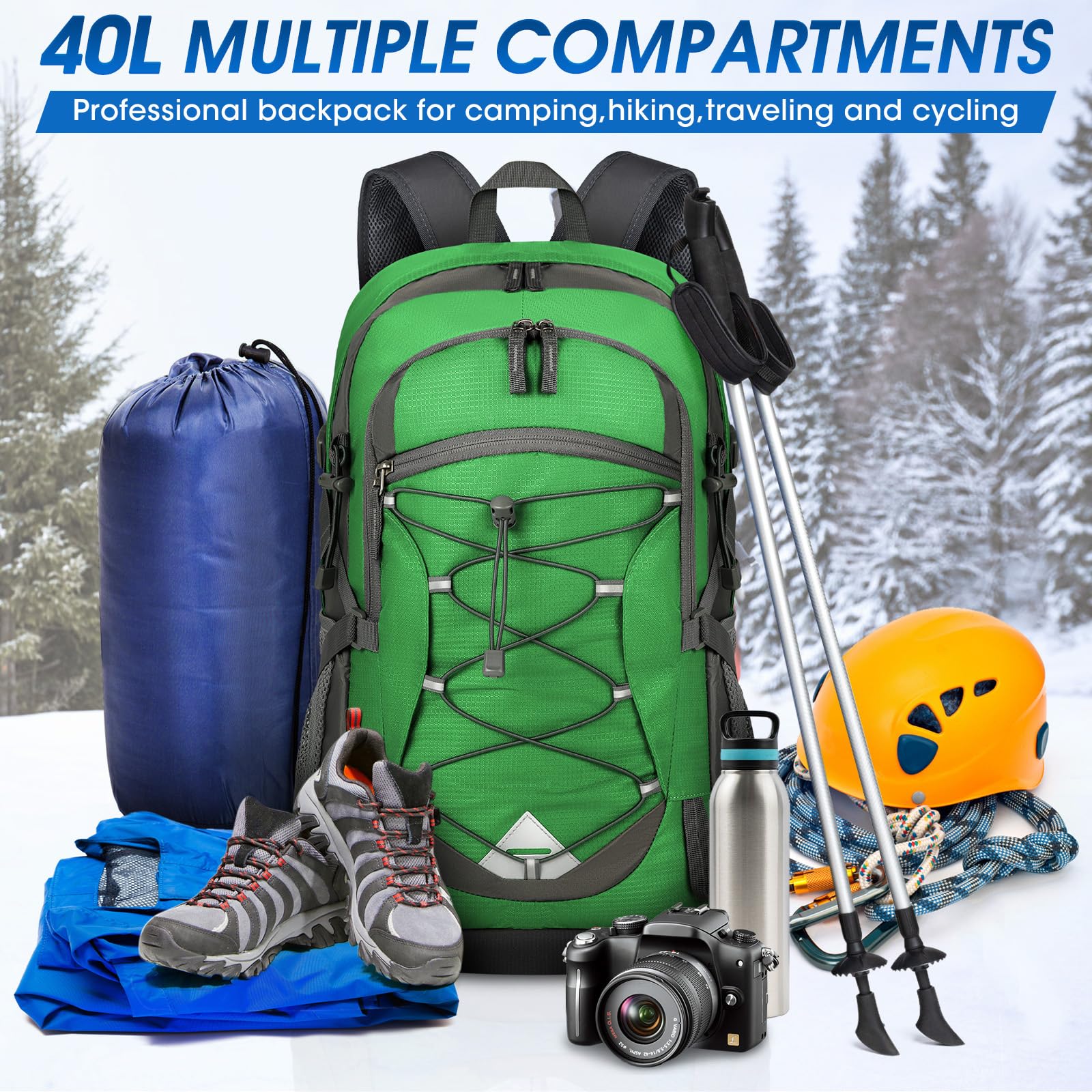 Foto 8 pulgar | Mochila De Senderismo Igolumon 40l Impermeable Para Hombre Y Mujer - Venta Internacional.