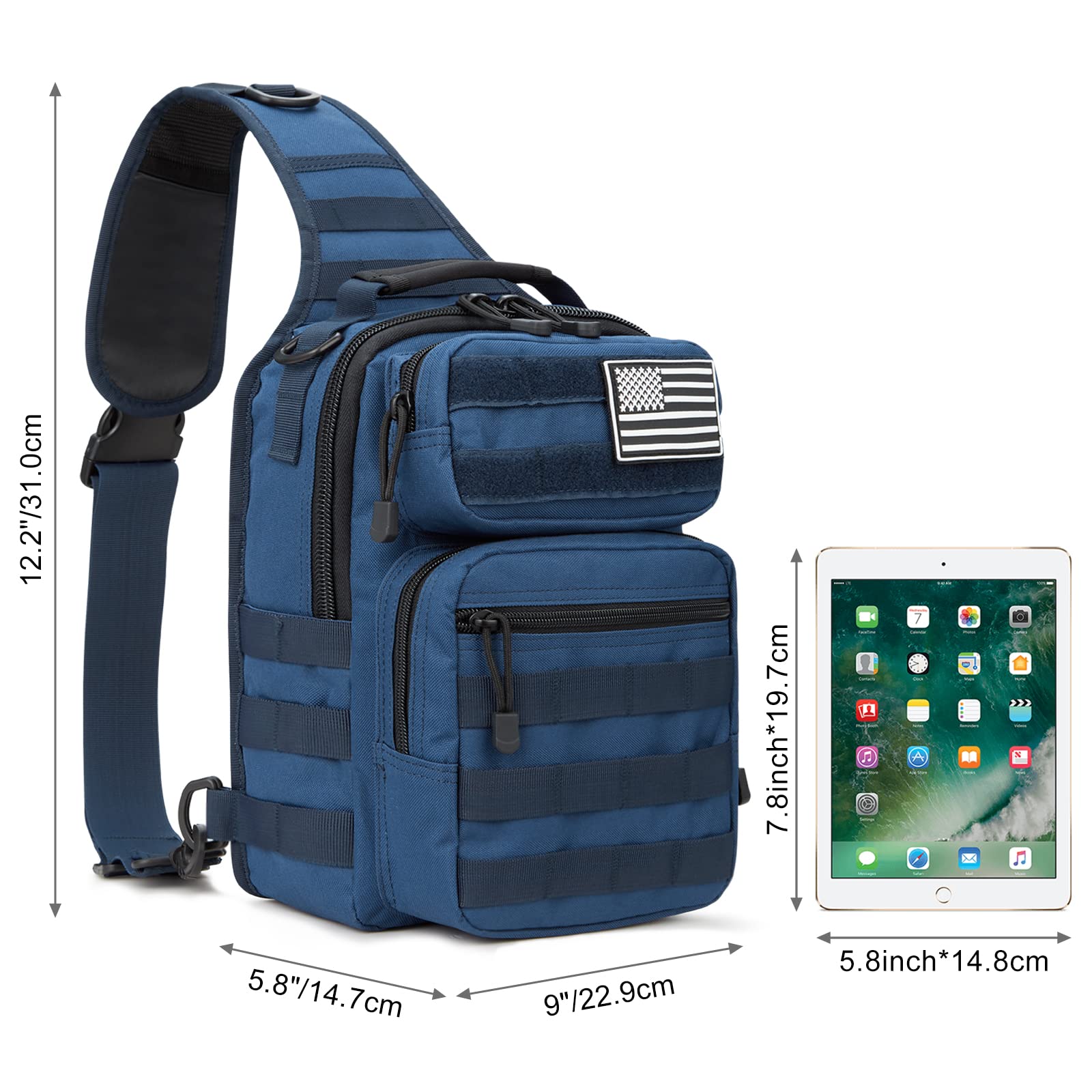 Foto 3 pulgar | Mochila Táctica G4free Military Rover Azul Oscuro - Venta Internacional.