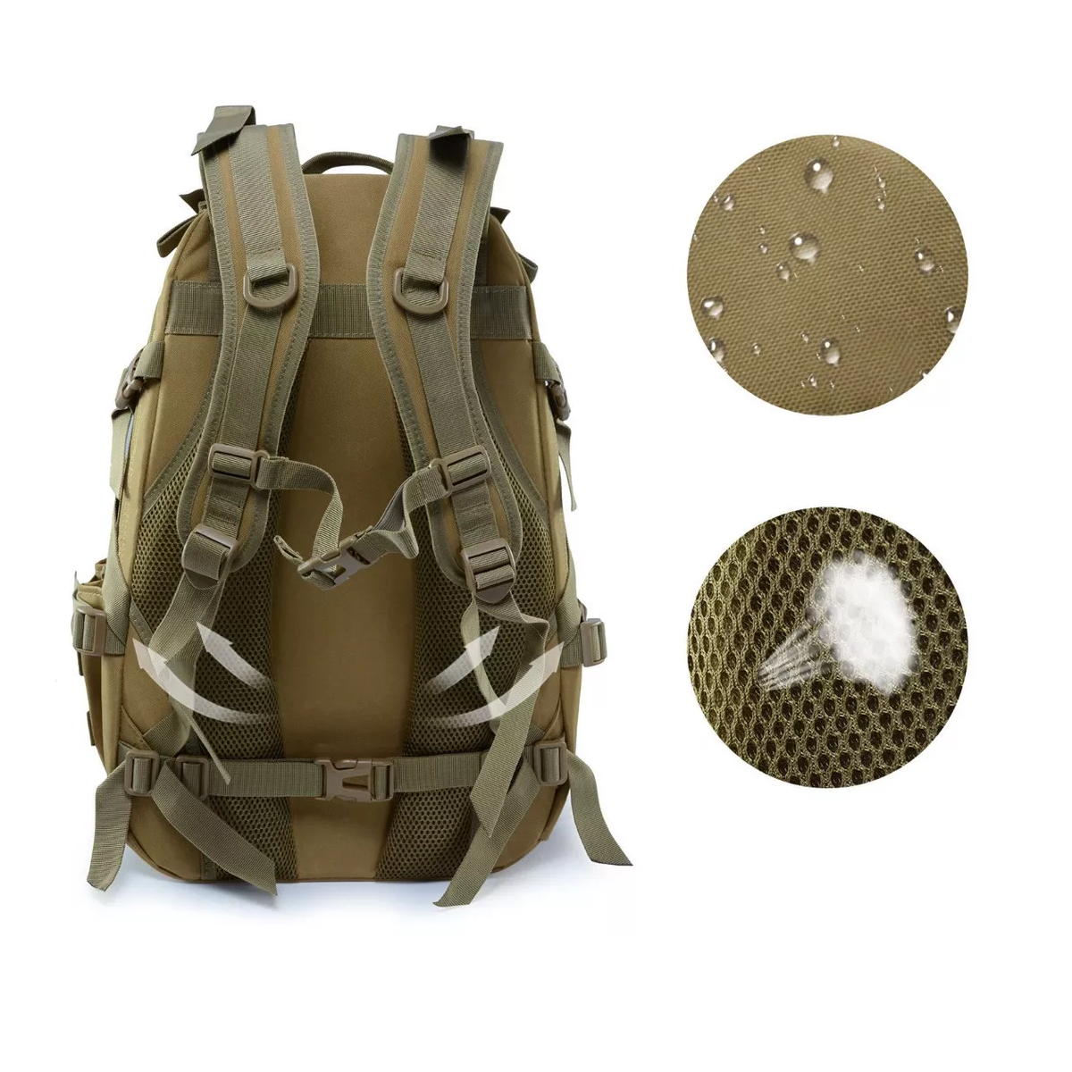 Foto 3 pulgar | Mochila Tactica De Cámping Impermeable Eo Safe Imports Esi-10414-1 Beige