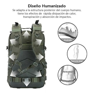 Foto 3 | Mochila Táctica Multifuncional Para Exteriores De 45 L Eo Safe Imports Esi-14793-1 Verde