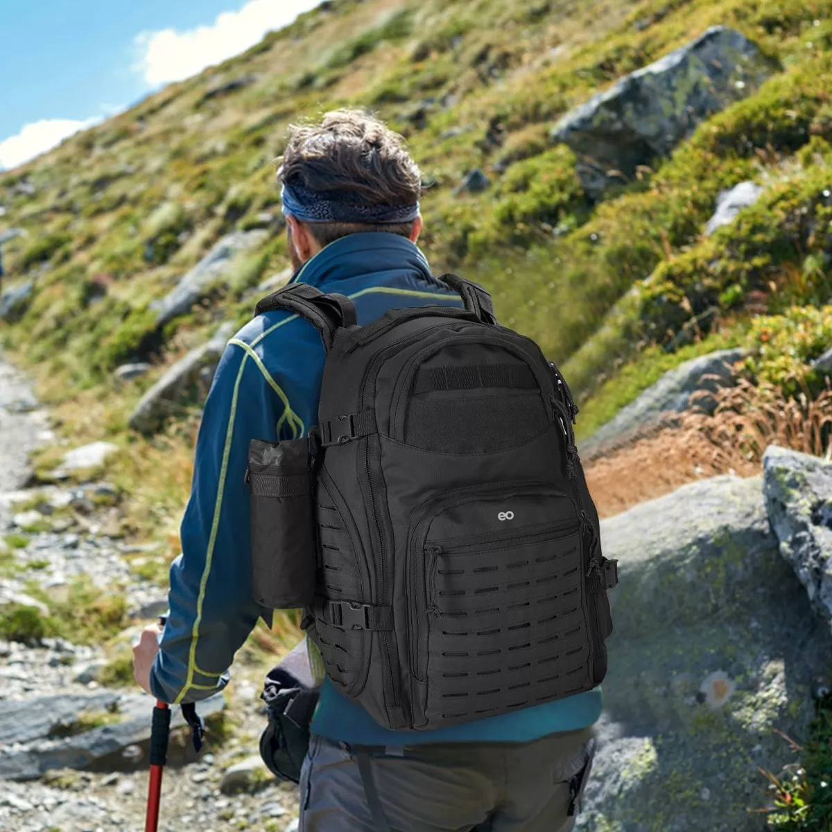 Foto 3 pulgar | Mochila De Camping Impermeable Alta Calidad Eo Safe Imports Esi-10446-1 Negro