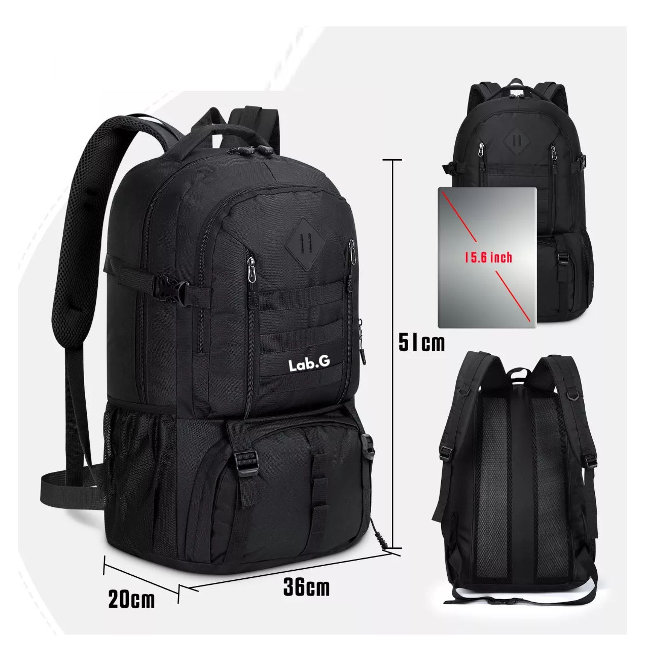 Foto 3 pulgar | Mochila Táctica Militar Impermeable Para Senderismo De 50l Negro