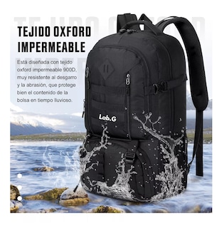 Foto 3 | Mochila Táctica Militar Impermeable Para Senderismo De 50l Negro