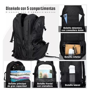 Foto 4 | Mochila Táctica Militar Impermeable Para Senderismo De 50l Negro