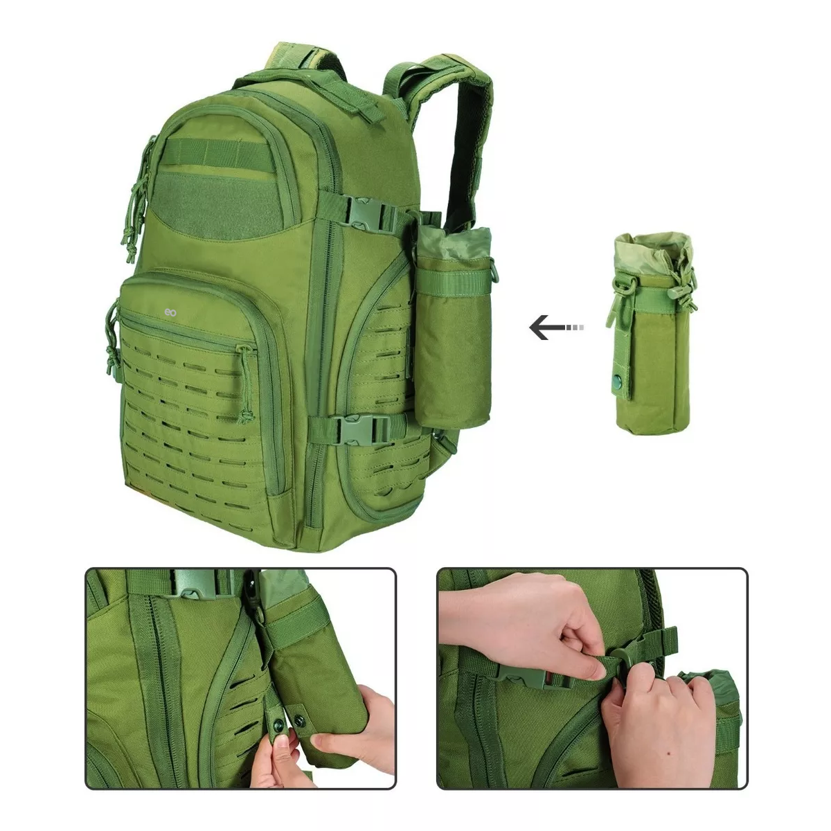 Foto 4 pulgar | Mochila Militar Táctica Camping Impermeable Alta Calidad Eo Safe Imports Esi-13716-1 Verde