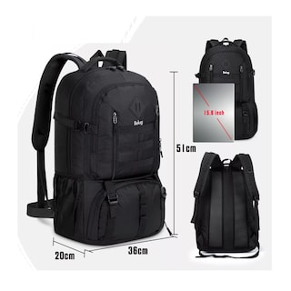 Foto 2 | Mochila Táctica Militar Impermeable Para Senderismo Belug De 50l Negro