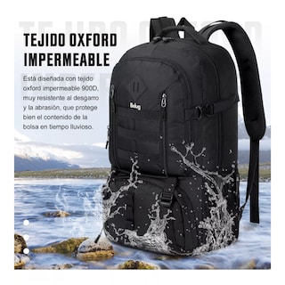 Foto 3 | Mochila Táctica Militar Impermeable Para Senderismo Belug De 50l Negro