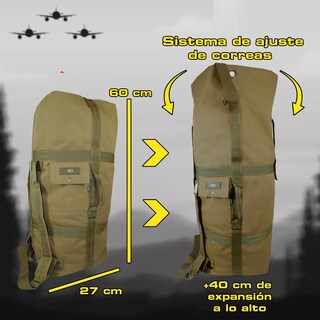 Foto 2 | Mochila Tactica Militar Maleta Saco Eo Safe Imports Esi-14421-1 Beige
