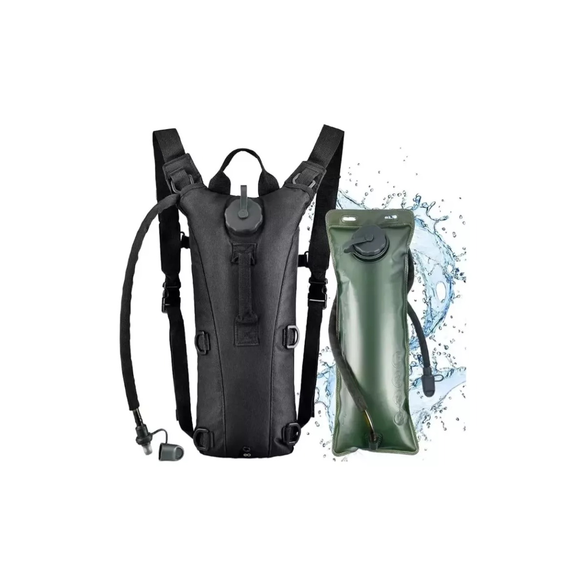 Foto 3 pulgar | Mochila Hidratante Bolsa Agua 3l Eo Safe Imports Esi-14416-1 Negro