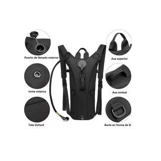 Foto 3 | Mochila Hidratante Bolsa Agua 3l Eo Safe Imports Esi-14416-1 Negro
