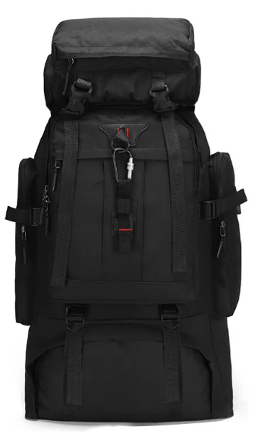 Mochila Xtellar Táctica Para Acampar Y Montañismo Al Aire Libre De 80l Color Negro