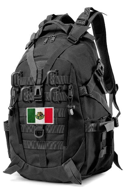 Mochila Multifuncional Xtellar De Estilo Militar Y 45l - Accesorios Incluidos - Negro Impactante