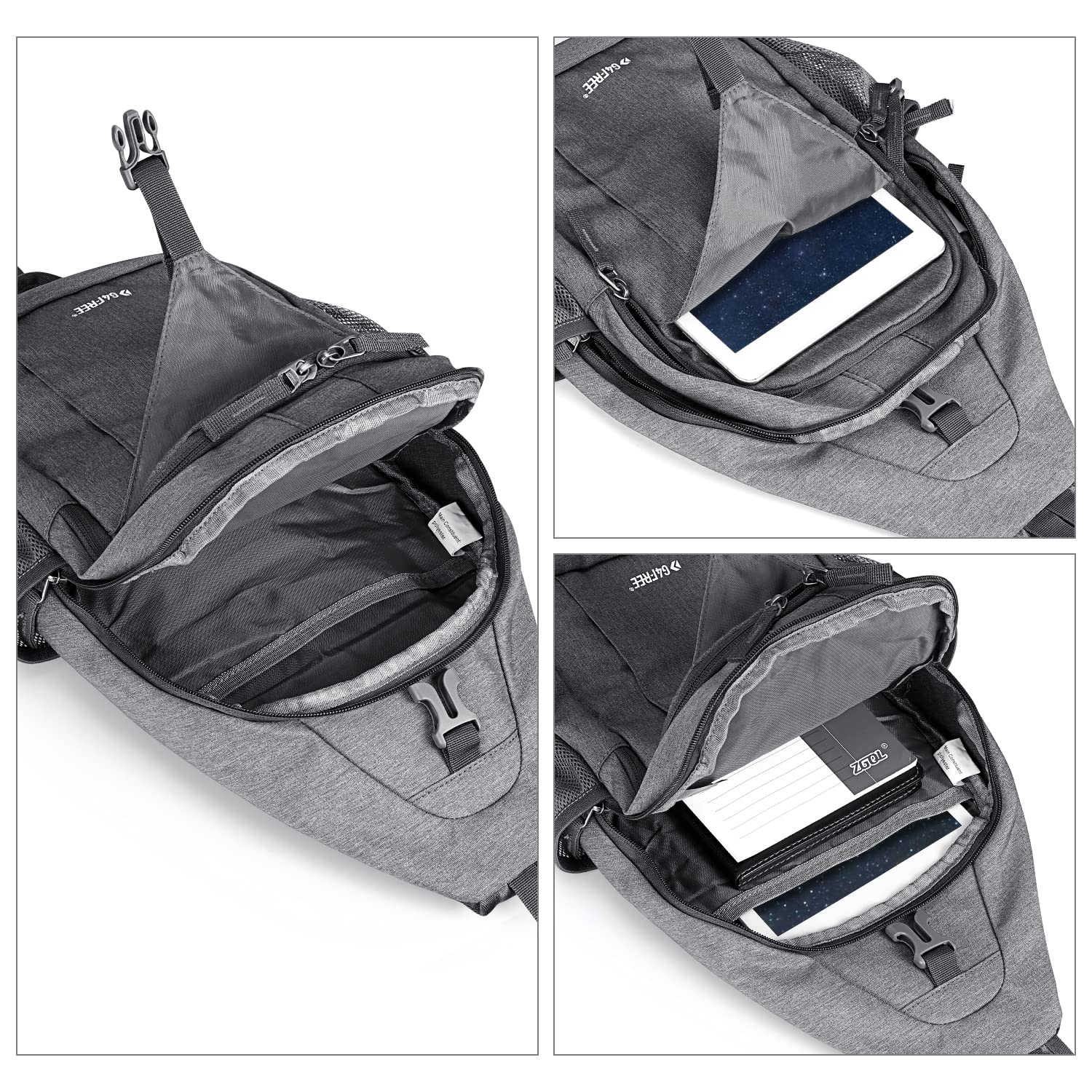 Foto 4 pulgar | Mochila Bandolera G4free Con Bloqueo Rfid, Gris - Venta Internacional.