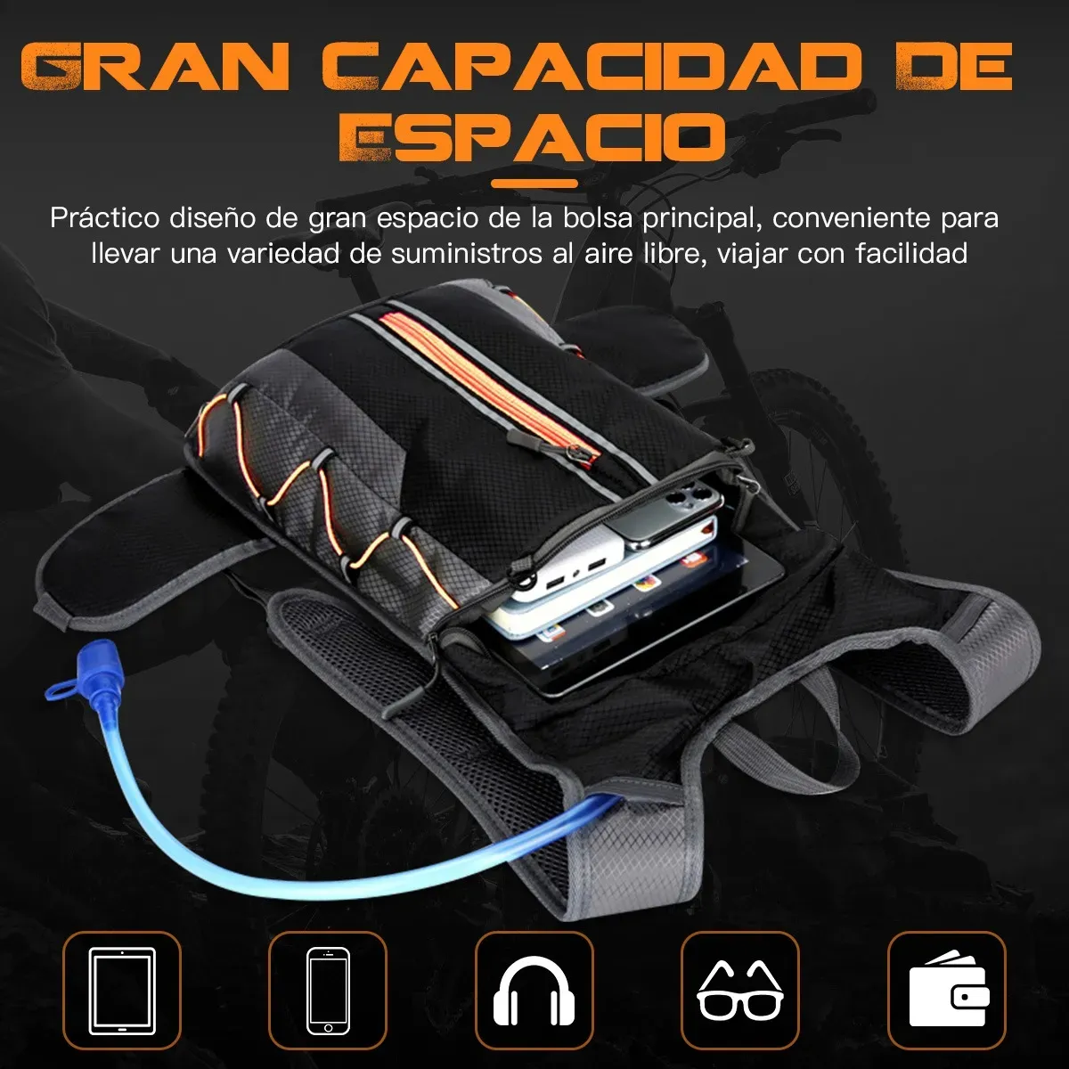 Foto 3 pulgar | Mochila De Ciclismo De Viaje De Capacidad Extra Grande Eo Safe Imports Esi-19319 Naranja