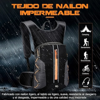 Foto 4 | Mochila De Ciclismo De Viaje De Capacidad Extra Grande Eo Safe Imports Esi-19319 Naranja