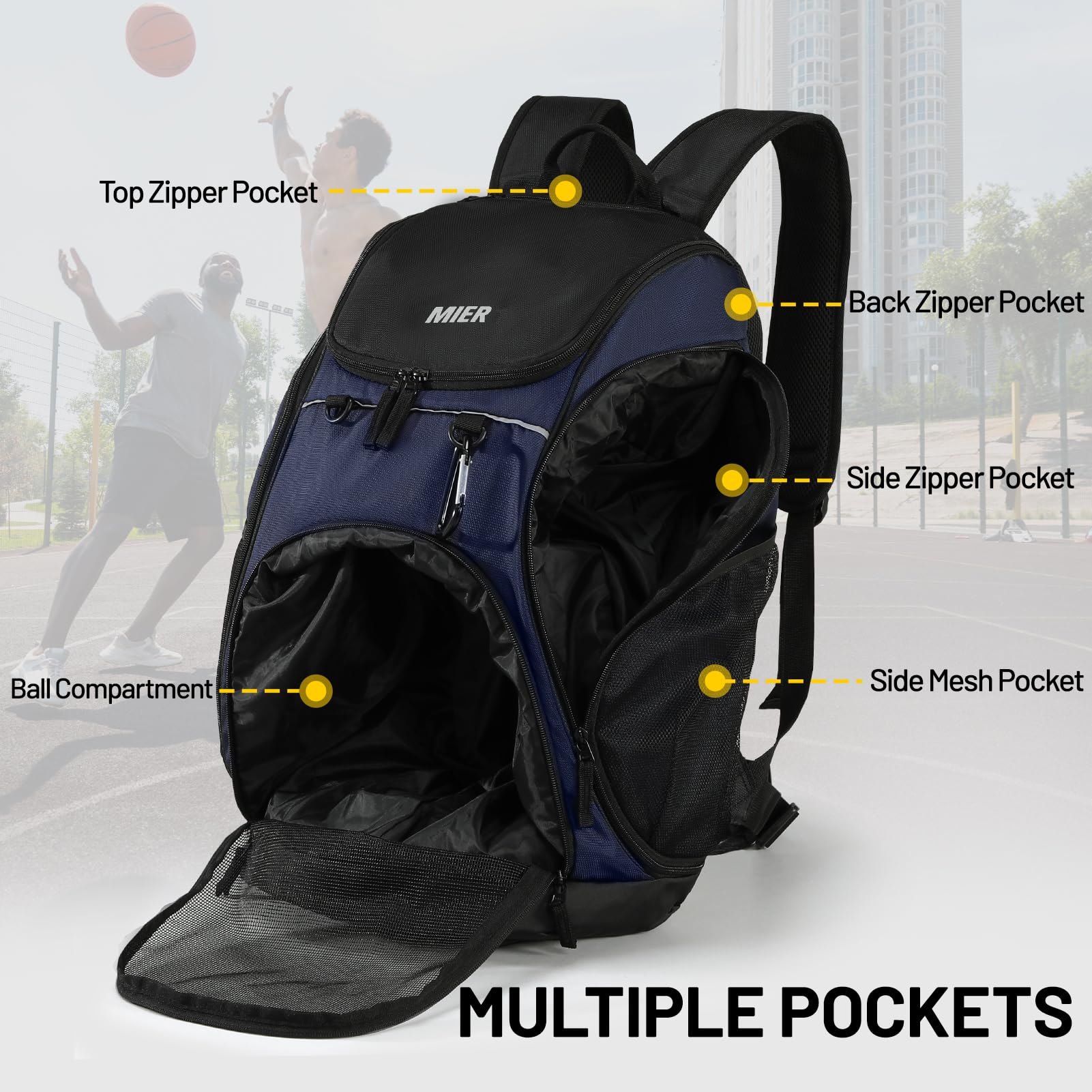 Foto 4 pulgar | Mochila Deportiva Mier Large De 40 L Para Natación, Actividades Al Aire Libre, Gimnasio, Azul - Venta Internacional.