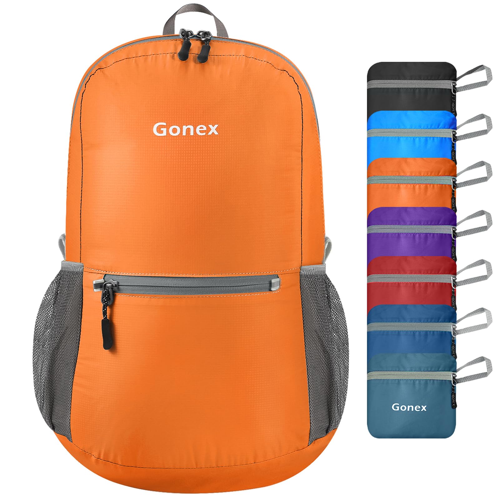 Foto 1 | Mochila Gonex Ultraligera Y Plegable De 20 Litros, Color Naranja - Venta Internacional.