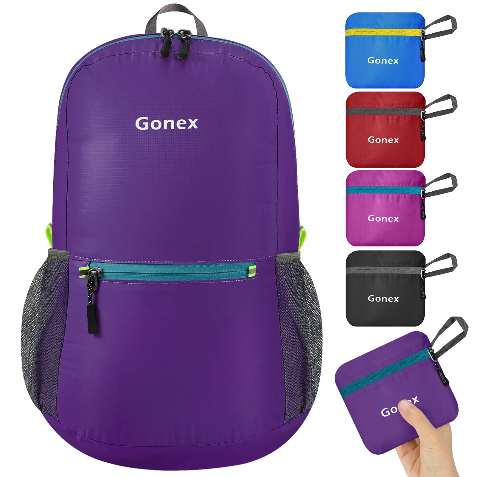 Mochila Gonex Ultraligera Y Plegable De 20 Litros (violeta) - Venta Internacional.
