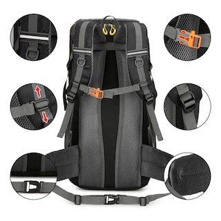 Foto 2 | Mochila Impermeable Para Camping Senderismo 50l Eo Safe Imports Esi-19647 Negro