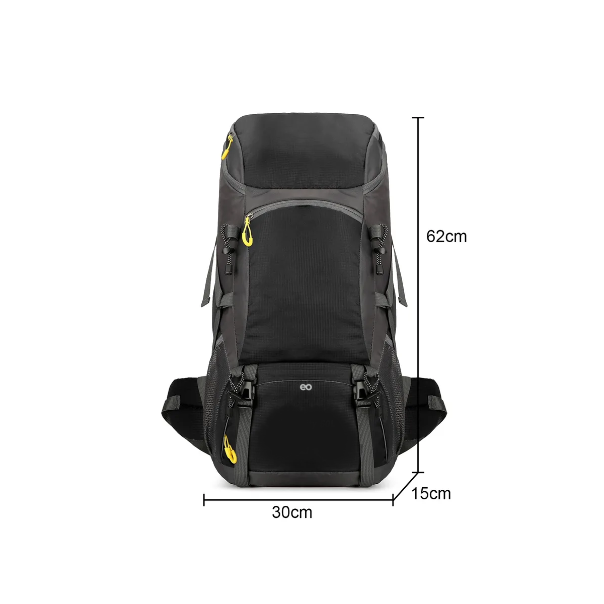 Foto 4 pulgar | Mochila Impermeable Para Camping Senderismo 50l Eo Safe Imports Esi-19647  Negro
