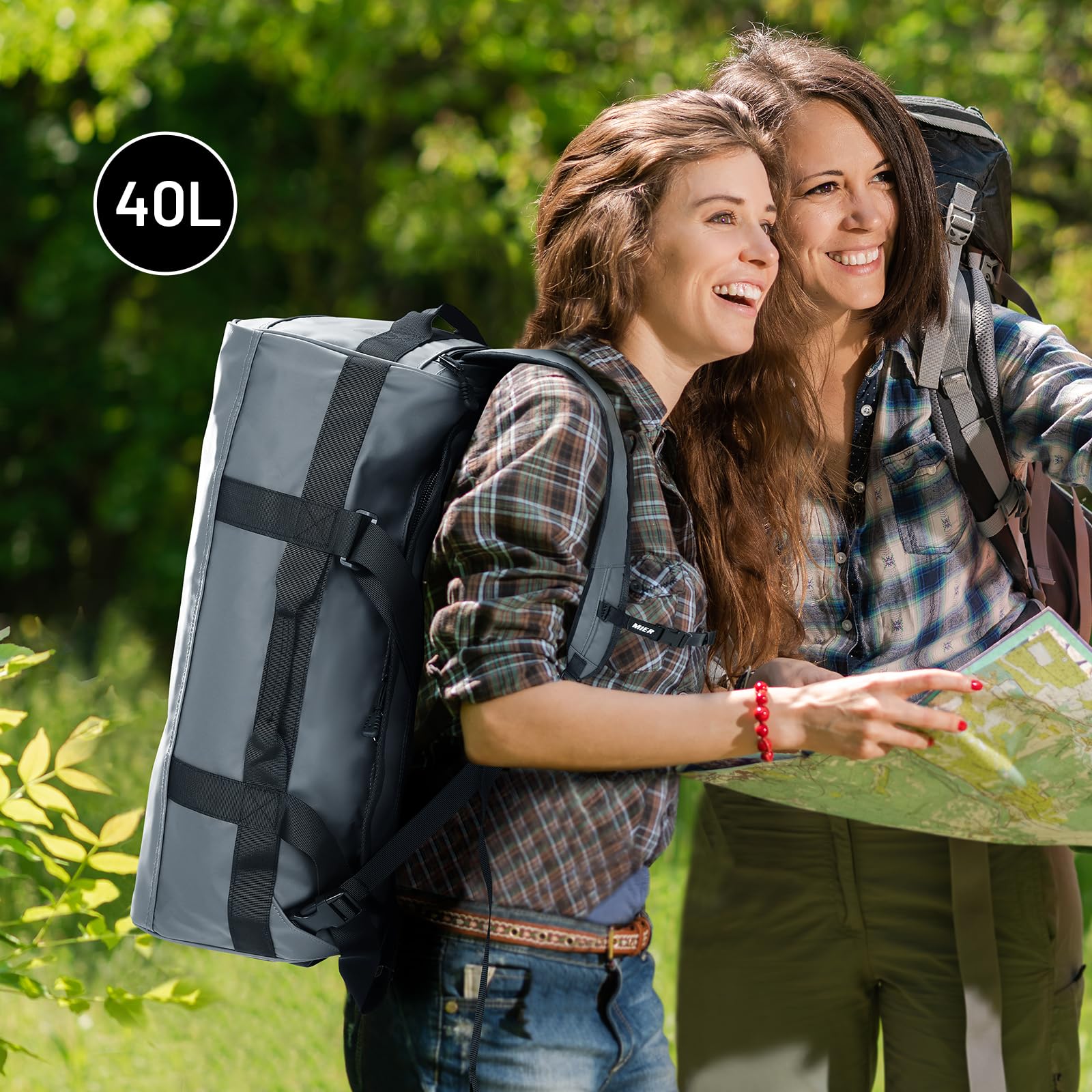 Foto 8 pulgar | Mochila Duffle Mier 60 L Resistente Al Agua Para Gimnasio, Deportes Y Viajes - Venta Internacional.