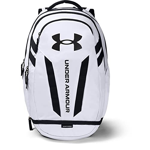 Mochila Under Armour Hustle Blanco/negro Hidrófugo - Venta Internacional.