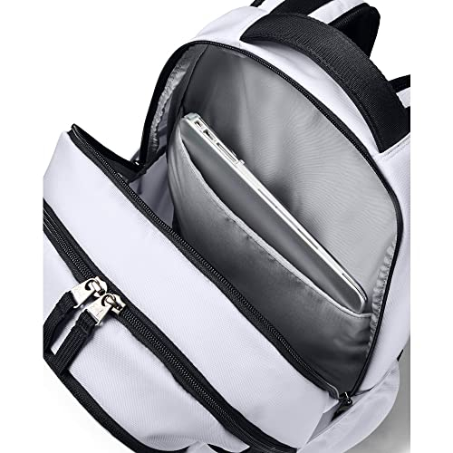 Foto 3 | Mochila Under Armour Hustle Blanco/negro Hidrófugo - Venta Internacional.