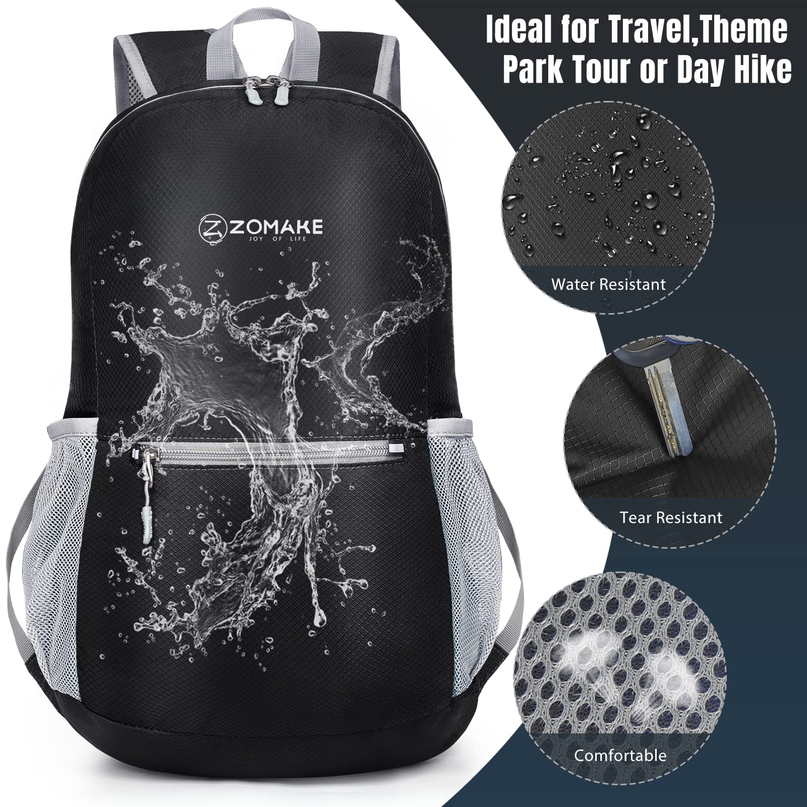 Foto 5 pulgar | Mochila De Senderismo Zomake Ultraligera  Resistente Al Agua  20 L - Venta Internacional.