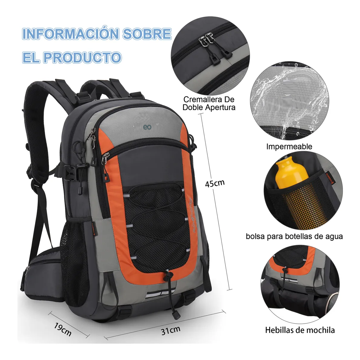 Foto 3 pulgar | Mochila Táctica Multifuncional Militar Mochila Cámping Viaje Eo Safe Imports Esi-20417 Multicolor