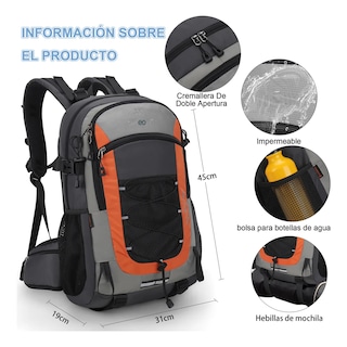 Foto 2 | Mochila Táctica Multifuncional Militar Mochila Cámping Viaje Eo Safe Imports Esi-20417 Multicolor