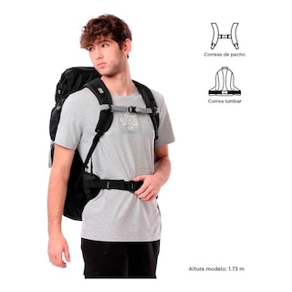 Foto 7 | Totto Mochila De Viaje Ergonómica Con Correa Lumbar Y Protector Para Lluvia | Senderismo - Viaje - C