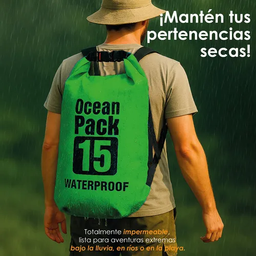 Foto 4 pulgar | Mochila Bolsa Seca Archy Impermeable Contra Agua Resistente Y Plegable Para Senderismo Pesca Playa Mar Campismo Buceo