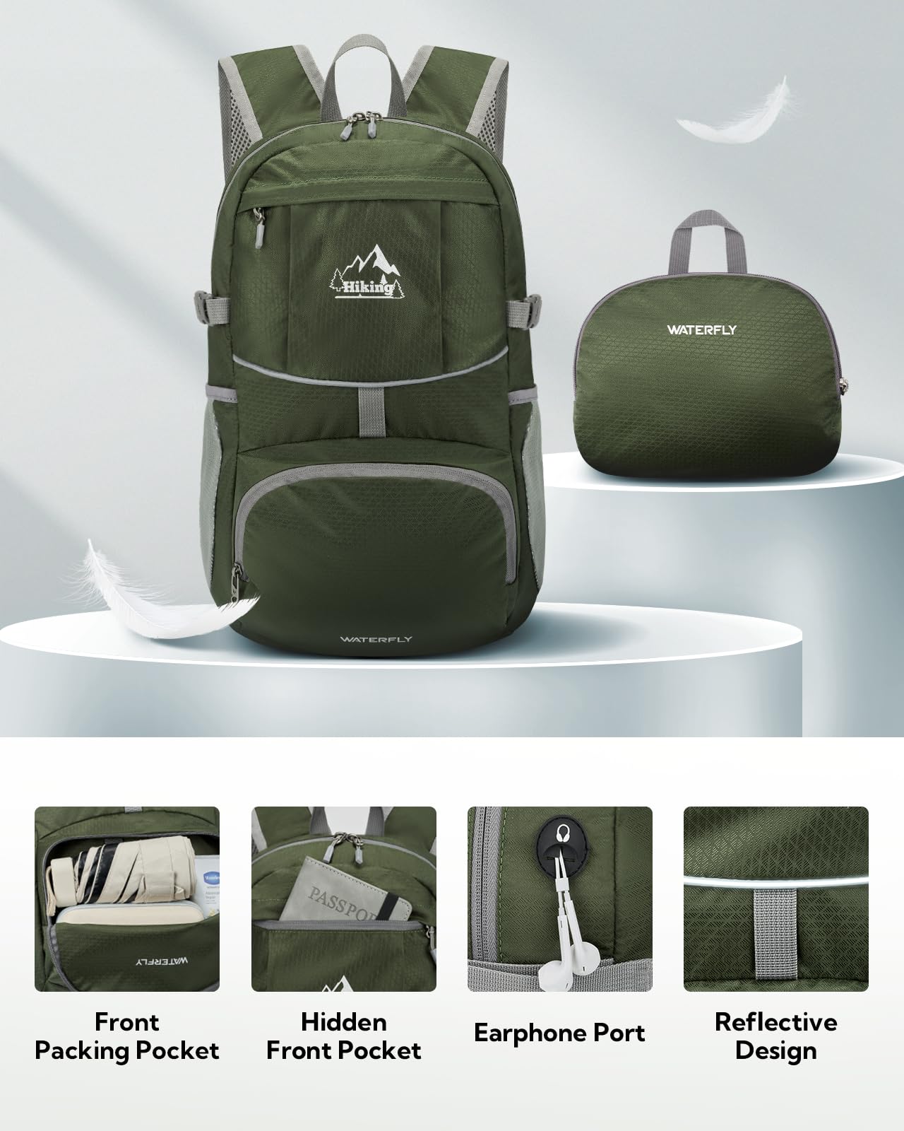 Foto 4 pulgar | Mochila Waterfly Para Senderismo Plegable  25 L  Impermeable - Venta Internacional.