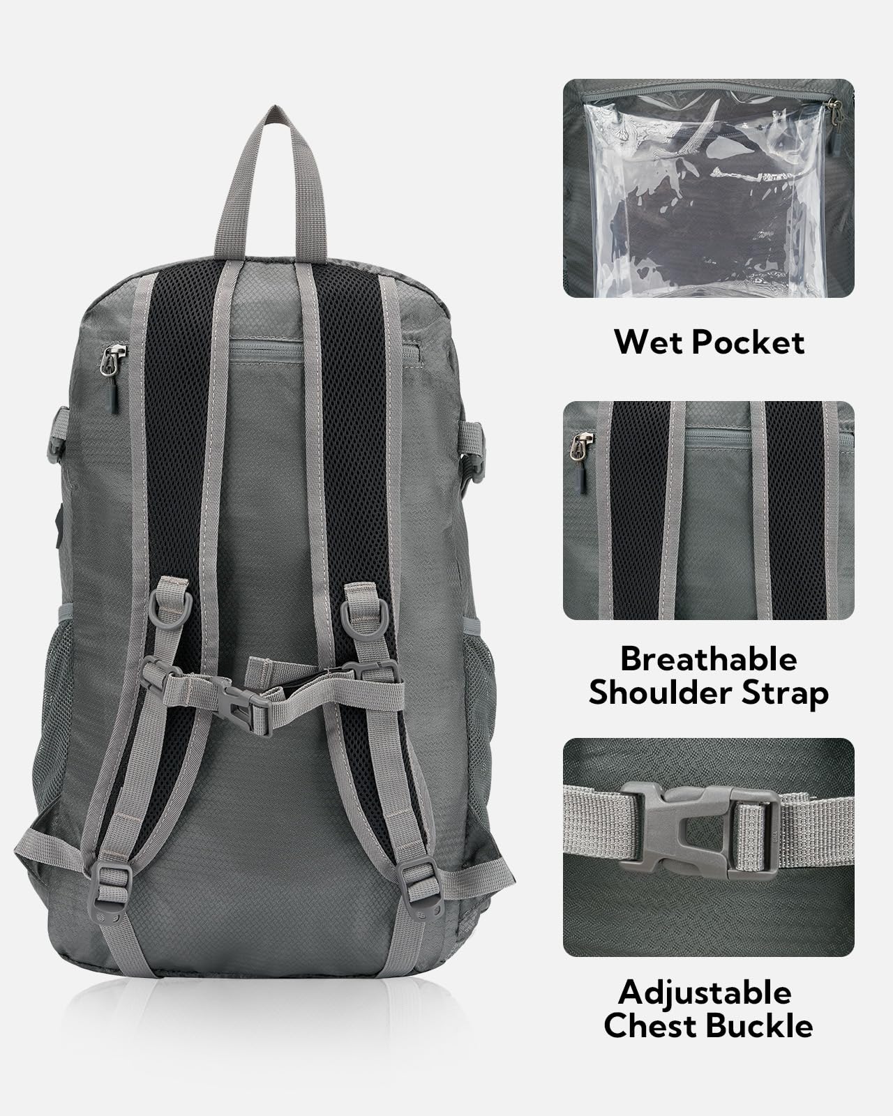 Foto 6 pulgar | Mochila De Senderismo Waterfly Ligera De 30 Litros Para Acampar Y Viajar - Venta Internacional.