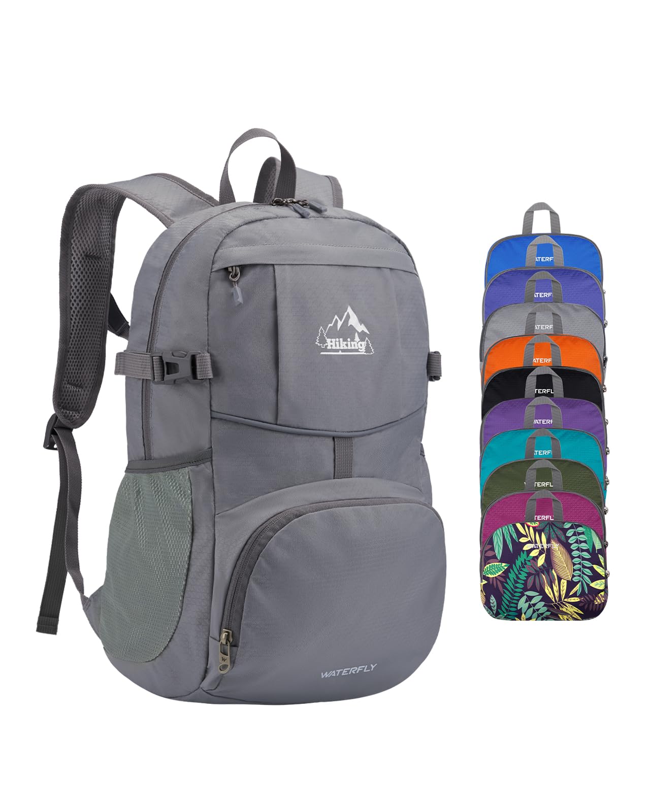 Mochila Waterfly Para Senderismo Plegable  25 L  Impermeable  Gris - Venta Internacional.