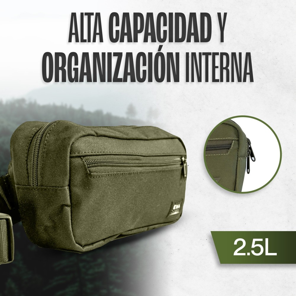 Foto 5 pulgar | Cangurera Outdoor Kma 2.5l Color Verde Versátil