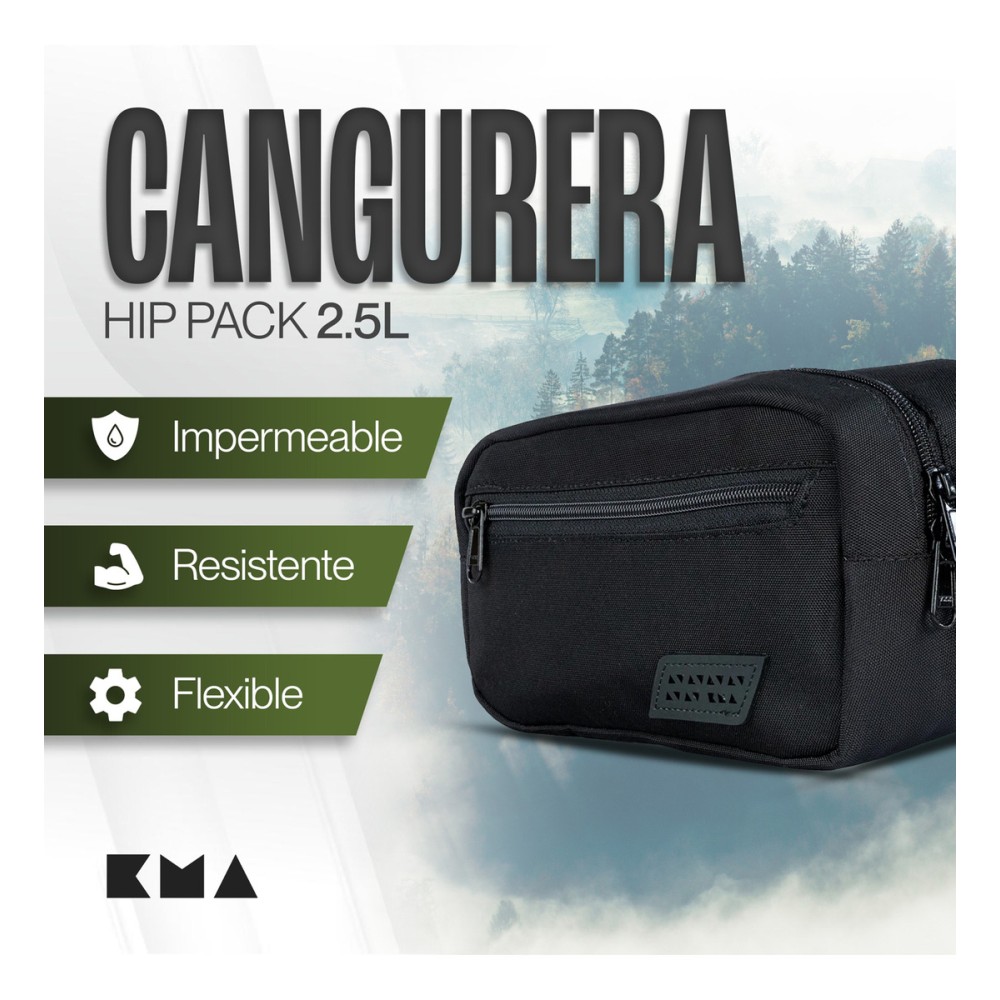 Foto 3 | Cangurera Outdoor Kma 2.5l Color Negro Versátil