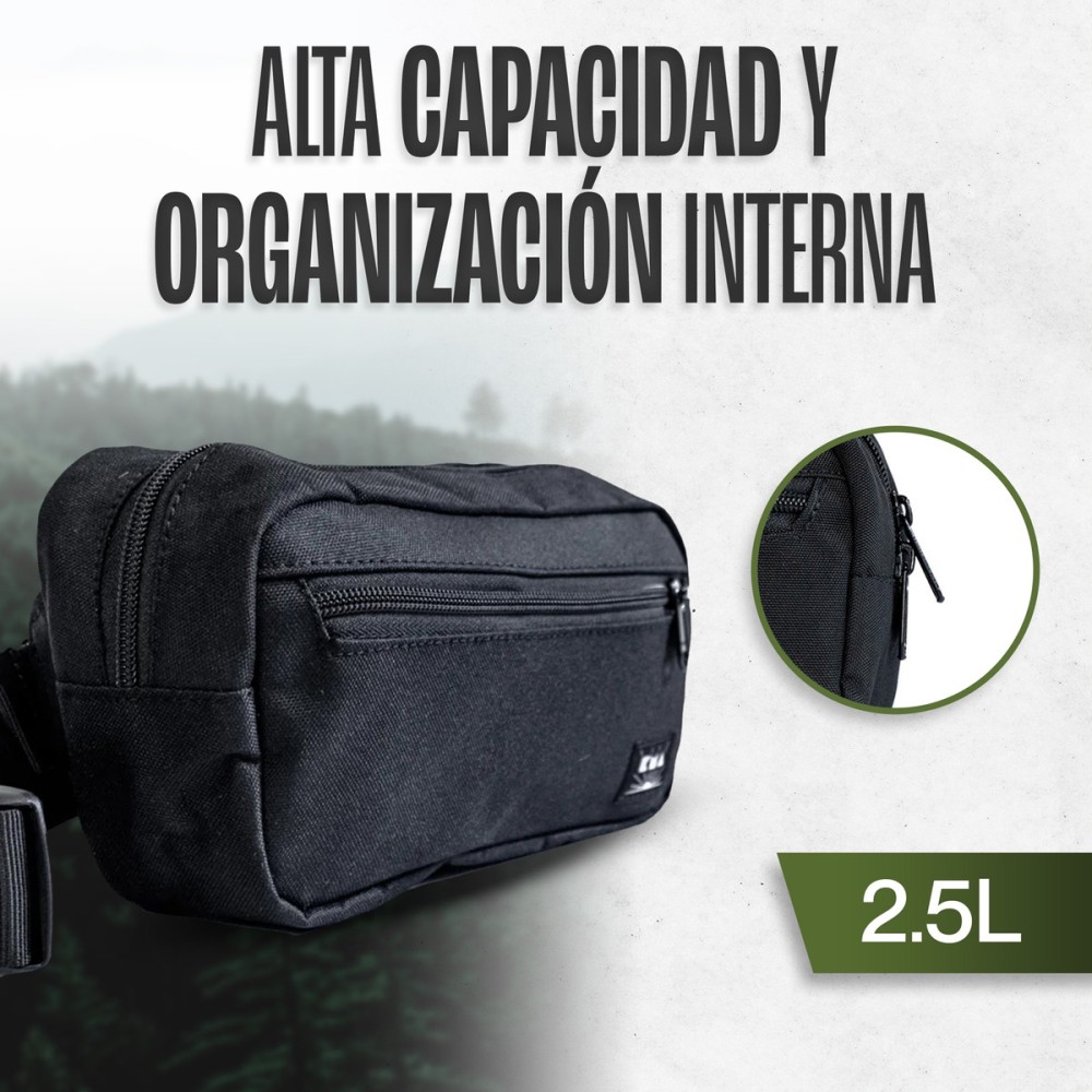 Foto 5 pulgar | Cangurera Outdoor Kma 2.5l Color Negro Versátil