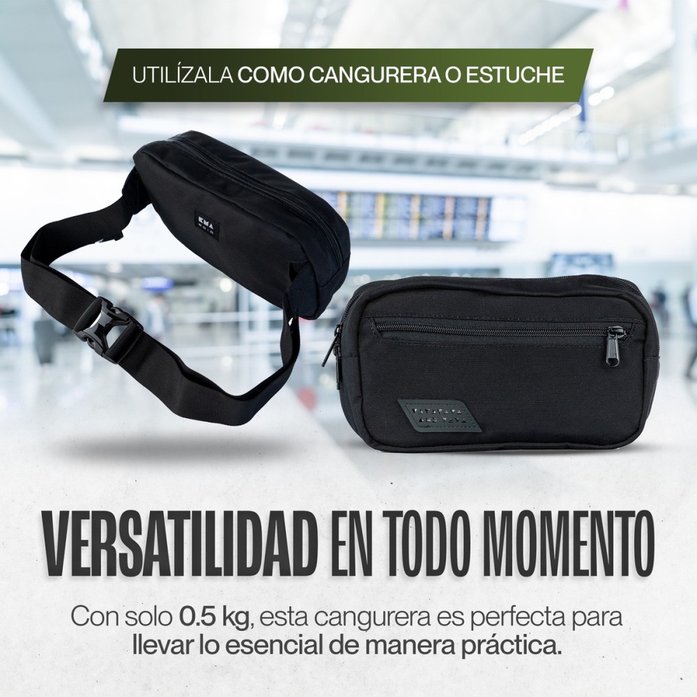 Foto 7 pulgar | Cangurera Outdoor Kma 2.5l Color Negro Versátil