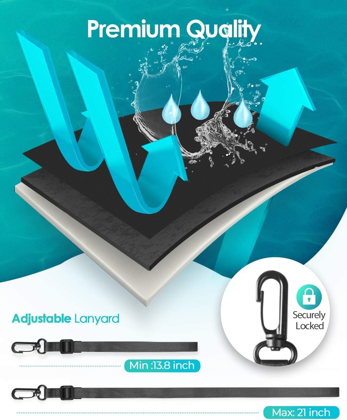 Foto 4 pulgar | Funda Impermeable Para Teléfono Hiearcool, Bolsa Seca Universal, Paquete De 2 - Venta Internacional.