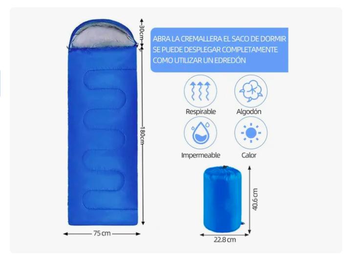 Foto 3 pulgar | Bolsa Xtellar De Dormir Exterior Camping Acampar Sleeping Bag