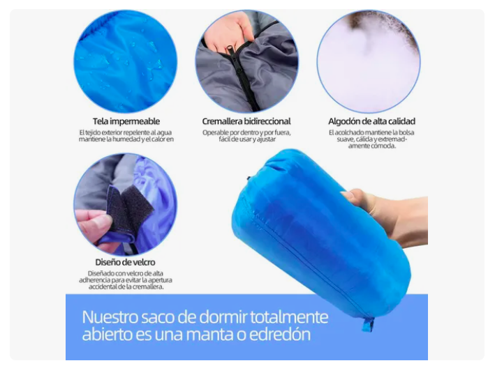 Foto 4 | Bolsa Xtellar De Dormir Exterior Camping Acampar Sleeping Bag