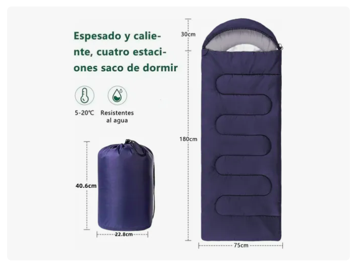 Foto 3 pulgar | Bolsa Xtellar De Dormir Exterior Camping Acampar Sleeping Bag